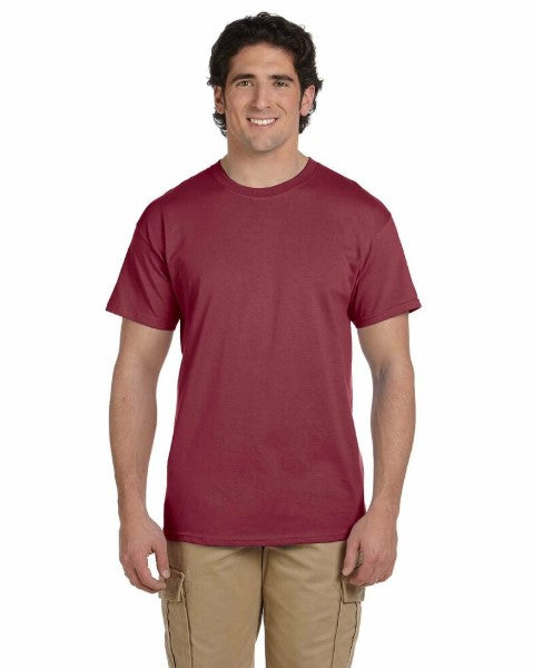 Hanes Men's T-Shirt 50/50 Cotton Blend Crew Neck Soft Casual Tee - Large